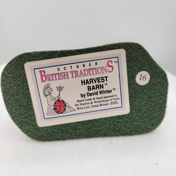 Vintage David Winter Cottages British Traditions October HARVEST BARN w Box COA - Picture 11 of 14